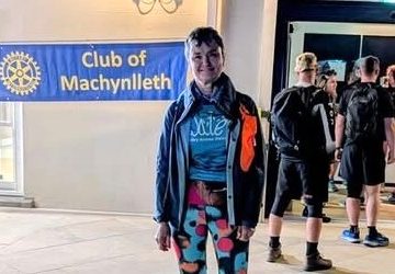 Sue Jones at the Rotary Club of Machynlleth