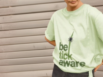 Lyme green Be Tick Aware T-shirt.